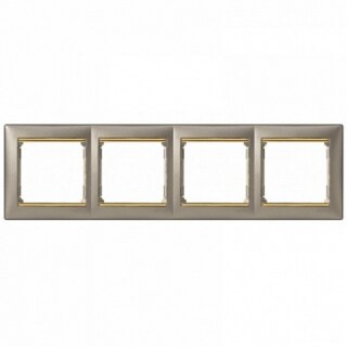 Рамка на 4 поста Legrand Valena 770364 титан/золото