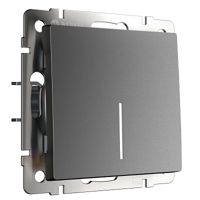 Выключатель одноклавишный с подсветкой Werkel графит матовый a063096