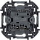 Выключатель двухклавишный с подсветкой алюминий Legrand Inspiria 673632