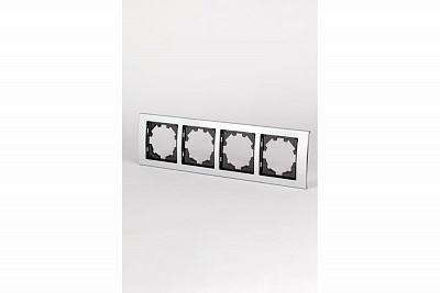 Рамка на 4 поста хром/серый EL-BI Zena Platin 500-073110-228