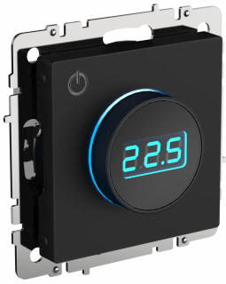 Термостат электронный с индикацией IEK Brite ТС10-1-БрЧ черный BR-RT11-K02