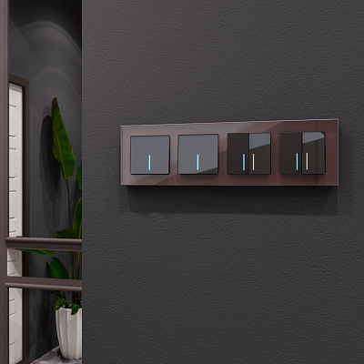 Рамка на 4 поста Werkel Favorit W0041118 мокко a051097