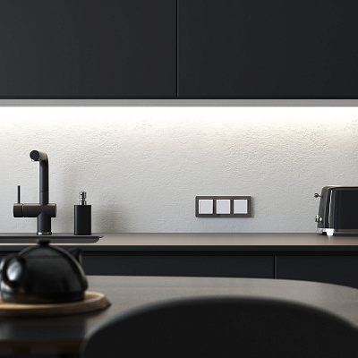 Переключатель одноклавишный проходной Werkel белые акриловый a064000