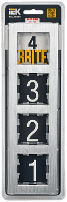 Рамка на 4 поста IEK Brite РУ-4-1-БрА BR-M42-M-K47