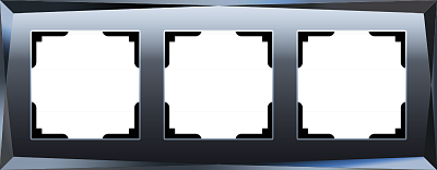 Рамка на 3 поста Werkel Diamant W0031208 черная a051446