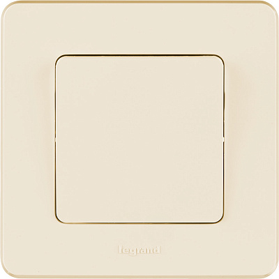 Выключатель одноклавишный бежевый Legrand Inspiria 673601