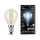 Лампа Gauss Filament Шар 7W 580lm 4100К Е14 LED 105801207