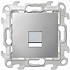 Розетка RJ45 кат,5е алюминий Simon 24 2410598-033