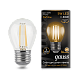 Лампа Gauss Filament Шар 5W 420lm 2700К Е27 LED 105802105 (10 шт)