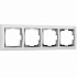 Рамка на 4 поста Werkel Snabb W0041901 хром/белая a051643