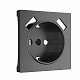 Накладка для розетки USB Werkel графит рифленый a050746