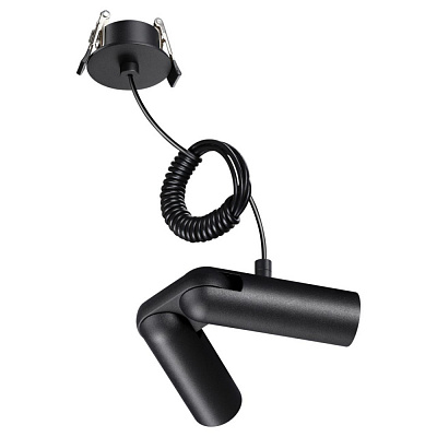 База встраиваемая для ввода питания с гибким угловым соединителем «L» и проводом-подвесом Novotech Glat 359386