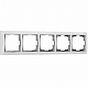Рамка на 5 постов Werkel Snabb W0051901 хром/белая a051665