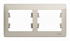 Рамка для розетки на 2 поста SE Glossa молочная GSL000902