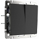 Выключатель двухклавишный Werkel W1120008 черный a051628