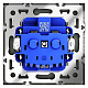 Розетка встраиваемая VOLTUM S70 с заземлением 16А, (черный матовый) VLS040108