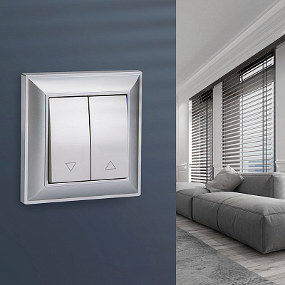 Выключатель жалюзи Werkel W1124506 серебряный a051511