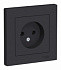Розетка SE AtlasDesign карбон ATN001040