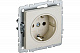 Розетка с заземлением IEK Brite РС11-1-0-БрКр бежевый BR-R11-16-K10