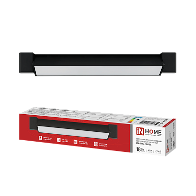 Светильник трековый линейный светодиодный поворотный IN HOME LTP-OPAL 1840BL 18Вт 4000К 1800лм 4690612068077 черный