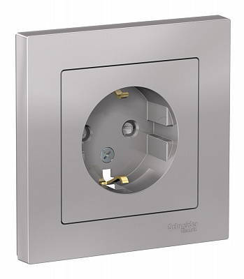 Розетка SE AtlasDesign алюминий ATN000344