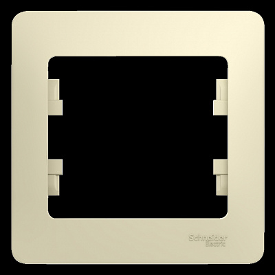 Рамка для розетки на 1 пост бежевая SE Glossa GSL000201