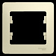 Рамка для розетки на 1 пост бежевая SE Glossa GSL000201