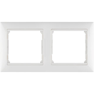 Рамка для розетки на 2 поста горизонтальная белая Legrand Valena Classic 774452