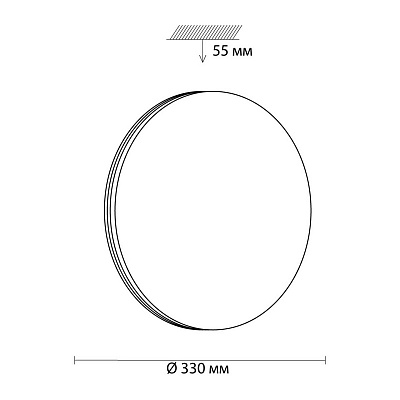 Светильник пластик/белый/хром LED 36Вт 4000K D330 IP43 SMALLI SONEX 3016/CLN MINI SN 208