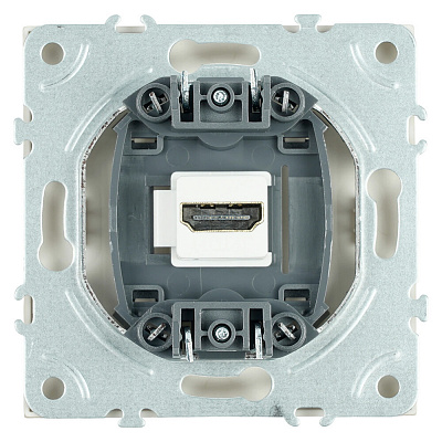 Розетка HDMI 2.0 Type A (механизм), STEKKER Эмили, RST00-5118-08, кашемир, soft touch