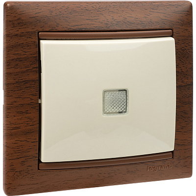 Выключатель с подсветкой бежевый Legrand Valena Classic 774310