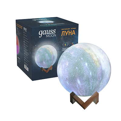Настольная лампа Gauss 3D Луна LED NN003
