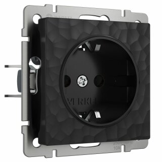 Розетка с заземлением Werkel Hammer W1271008 черная a052049