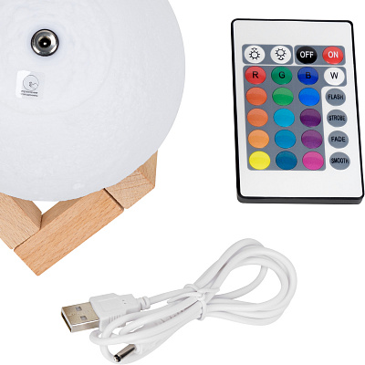 Настольная лампа Gauss 3D Луна 1W RGB LED NN002