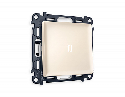 Комплект механизма 1-клавишного выключателя с подсветкой 5600K ALFA MA322015 Бежевый матовый QUANT