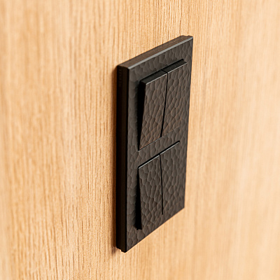 Выключатель двухклавишный Werkel Hammer W1220008 черный a052059