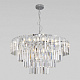 Подвесная люстра Eurosvet Elegante 10130/10 хром/прозрачный хрусталь Strotskis a060641