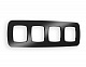Рамка OMEGA Radian (Черный Металл шлифованный) на 4 поста OF580504