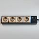 Розеточный блок 4-х местный + 3 USB Werkel W6514944 черный/шампань a051462