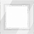 Рамка стеклянная VOLTUM S70 на 1 пост VLS110101, белый стекло