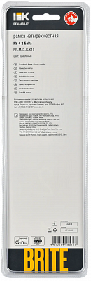 Рамка на 4 поста IEK Brite РУ-4-2-БрВа BR-M42-G-K10