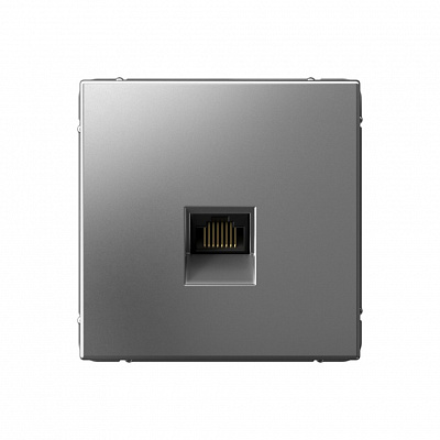 Розетка компьютерная SE ArtGallery RJ45 6A механизм сталь GAL000986