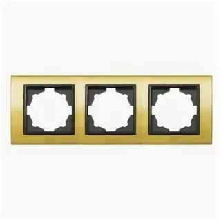 Рамка на 3 поста золото/дымчатый EL-BI Zena Platin 500-073411-227
