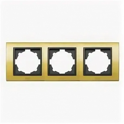 Рамка на 3 поста золото/дымчатый EL-BI Zena Platin 500-073411-227