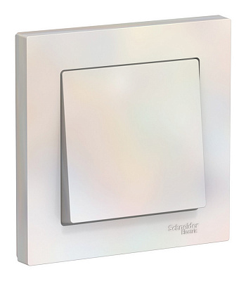 Выключатель одноклавишный SE AtlasDesign в сборе жемчужный ATN000412