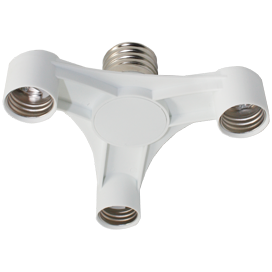 Переходник с цоколя E40 на 3хE27 широкий Ecola base A8T37WEAY