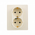 Розетка 2 x 2К+З слоновая кость Legrand Etika 672323