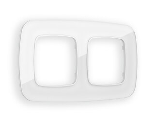 Рамка OMEGA Radian (Белый Стекло закаленное натуральное) на 2 поста OF350102