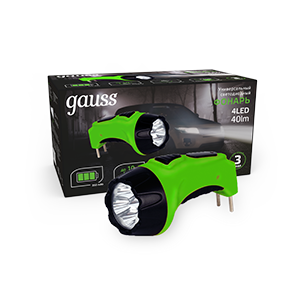 Фонарь ручной lead acid 350mAh Gauss 4LED GFL104