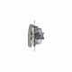 Переключатель 1 клавишный с подсветкой Glossa платина Schneider Electric GSL001263